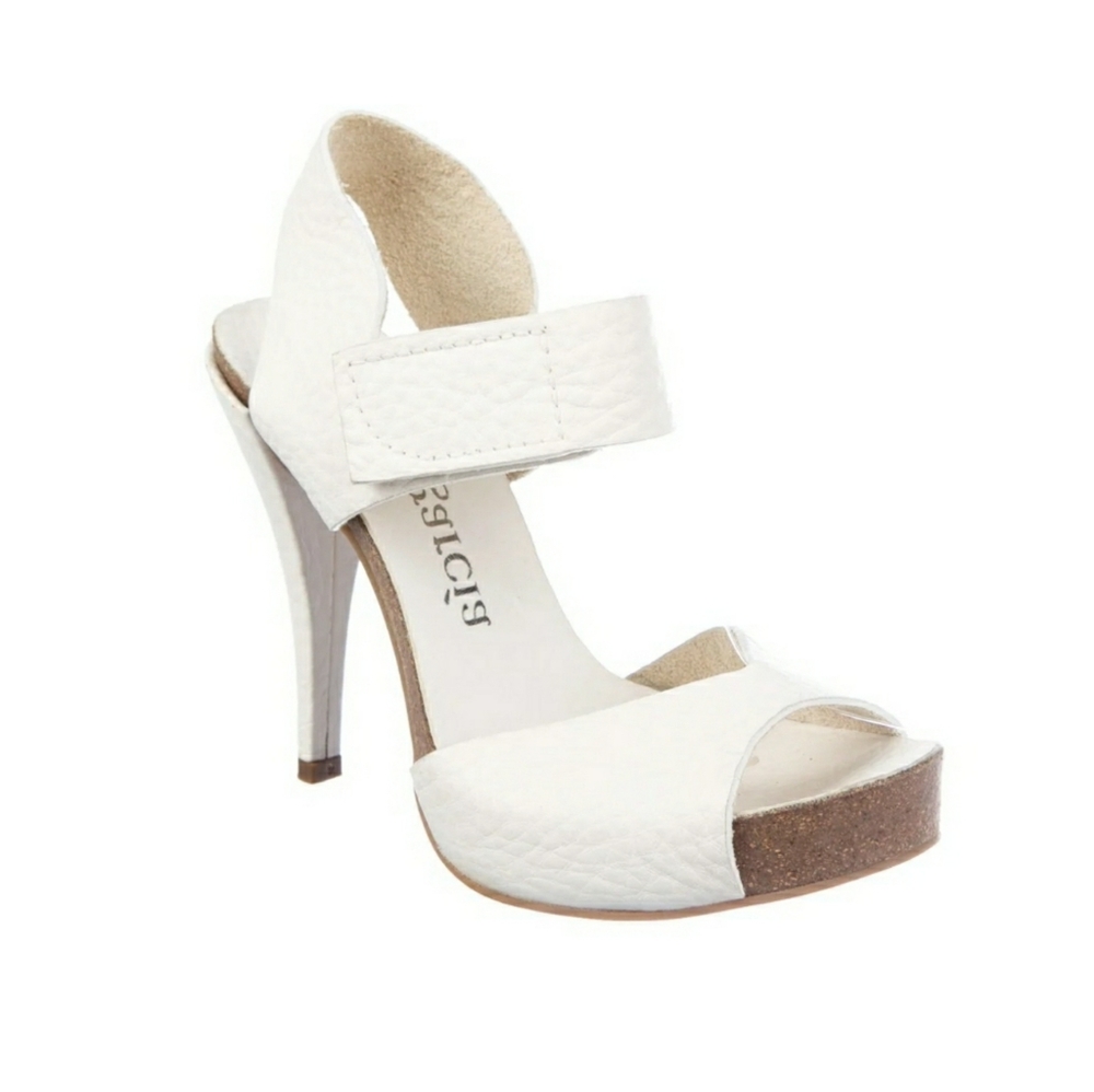 Pedro Garcia Genuine Leather Slingback White Heels